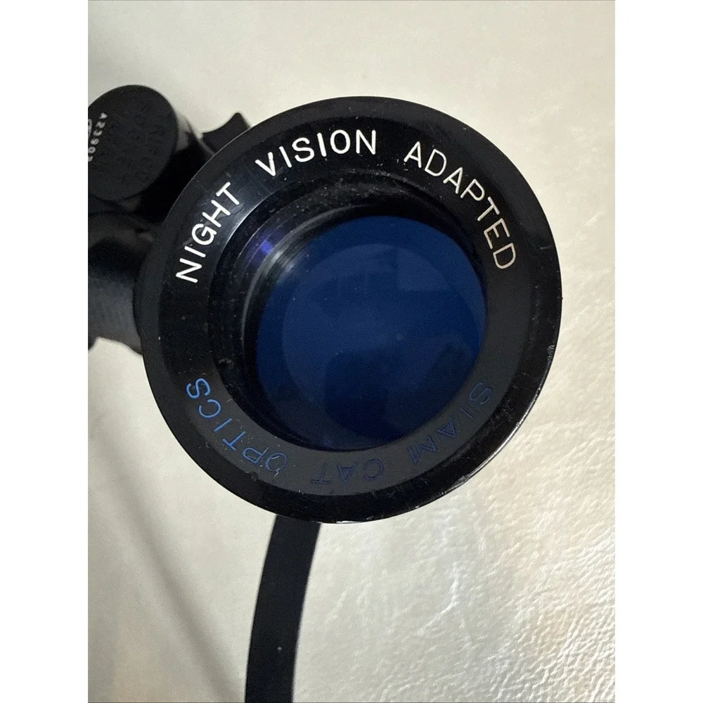 Vintage Focal Siam Cat Optics 8x35 Coated Binoculars Night Vision Adapted
